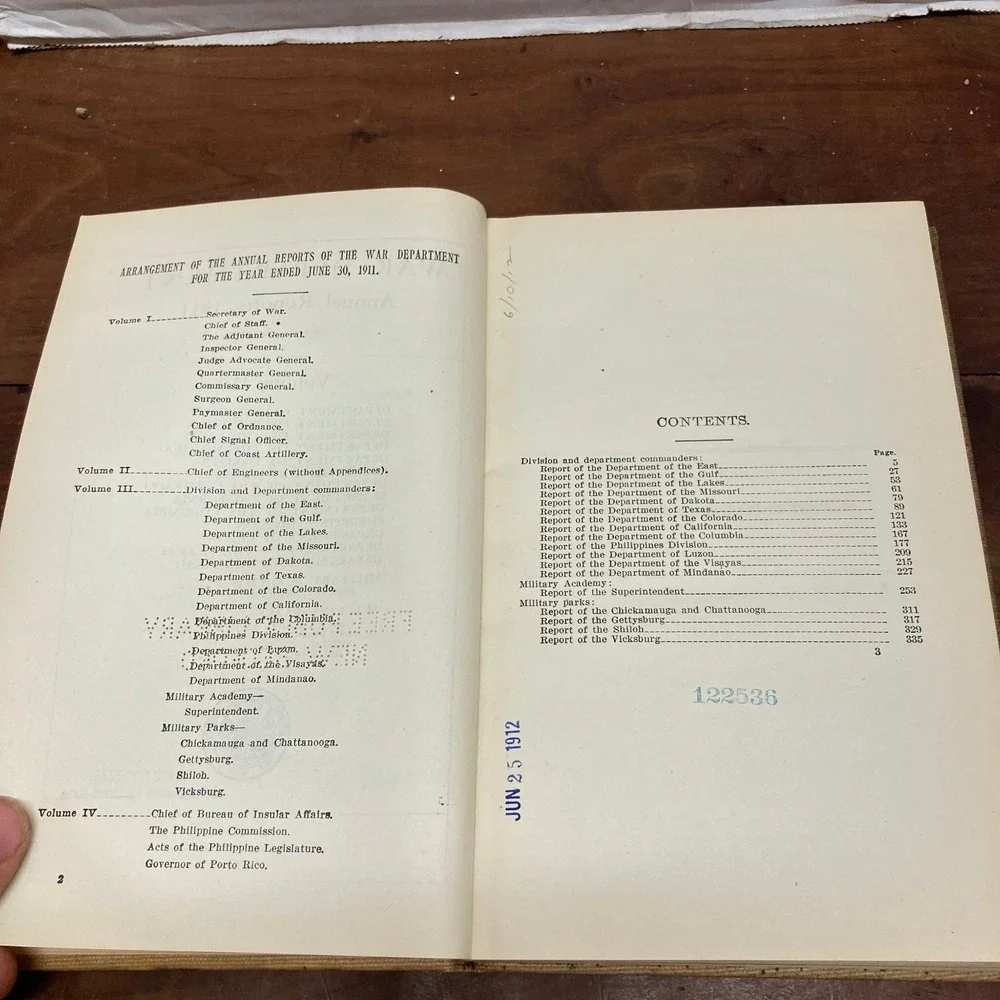 War Department Annual Reports 1911 Vol 3 US Government Printing Office 1912